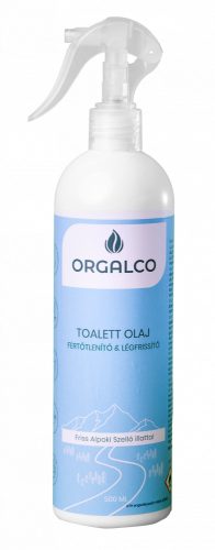 Orgalco Toalett olaj, tisztító és légfrissítő Alpoki szellő illatú 0,5 liter szórófejes