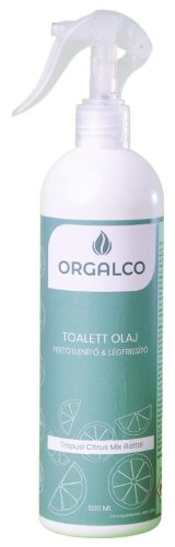 Orgalco Toalett olaj, tisztító és légfrissítő trópusi citrus mix illatú 0,5 literes szórófejes
